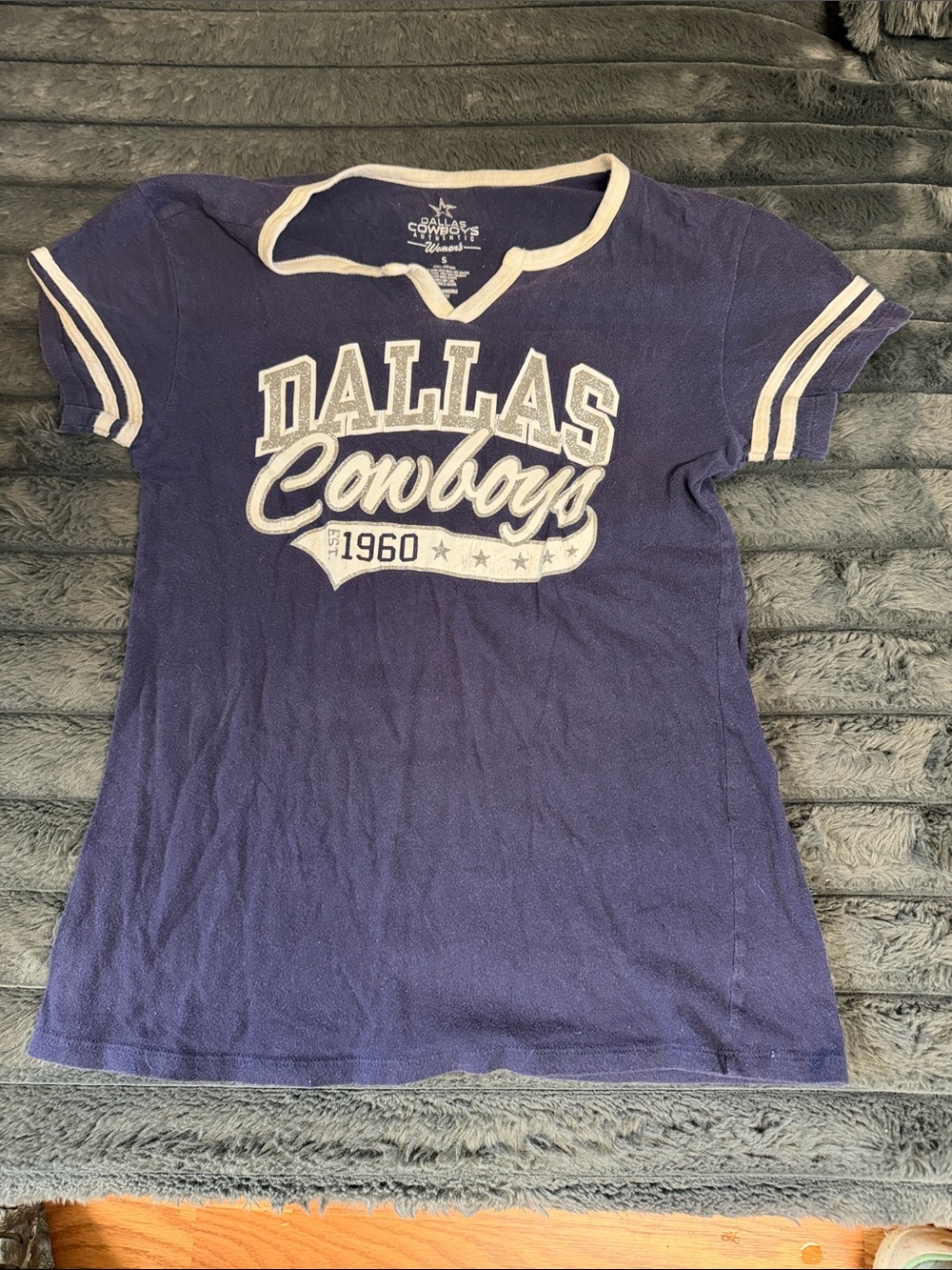 NFL Navy Dallas Cowboys Graphic Tee with White Trim